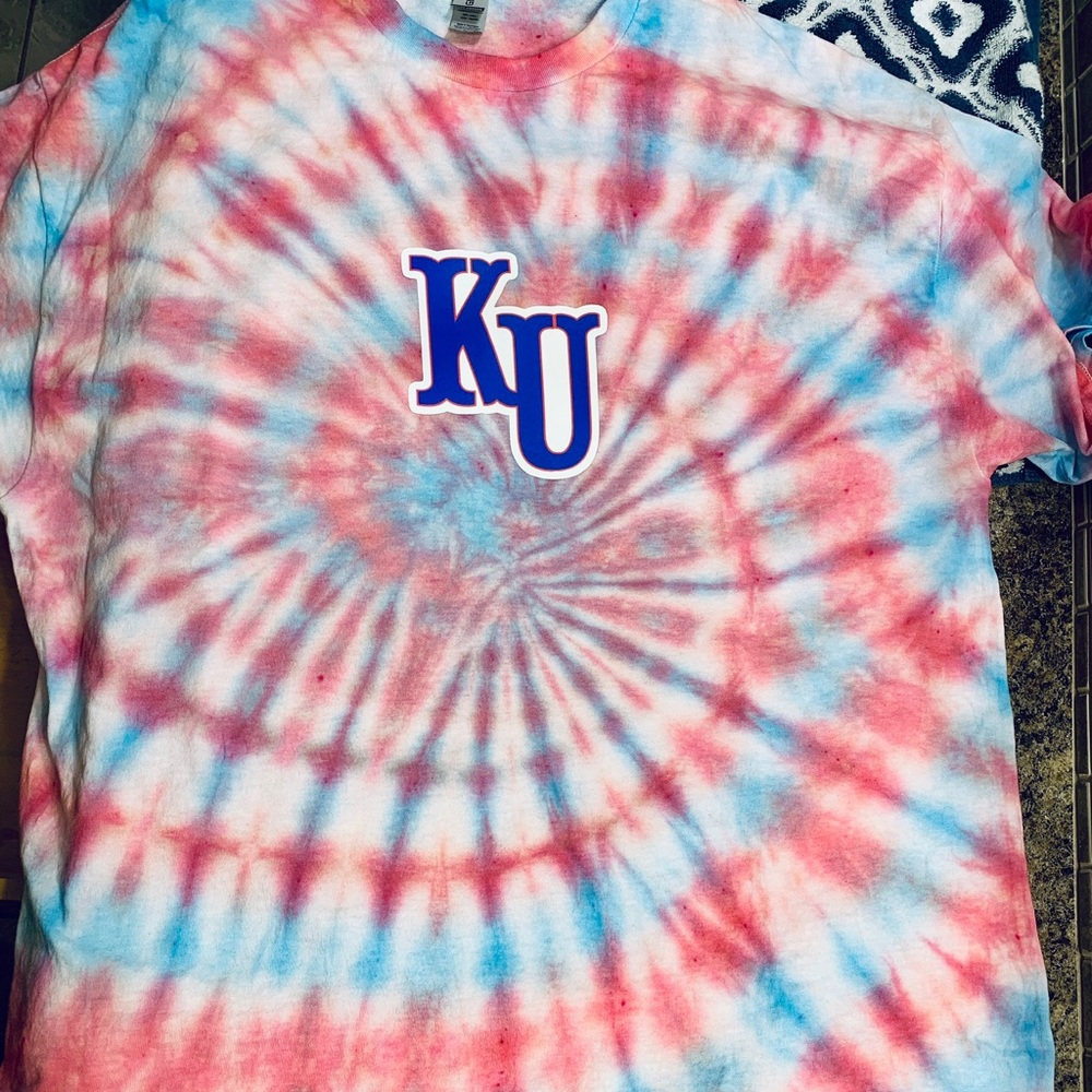 KU tie dye shirt